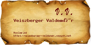Veiszberger Valdemár névjegykártya
